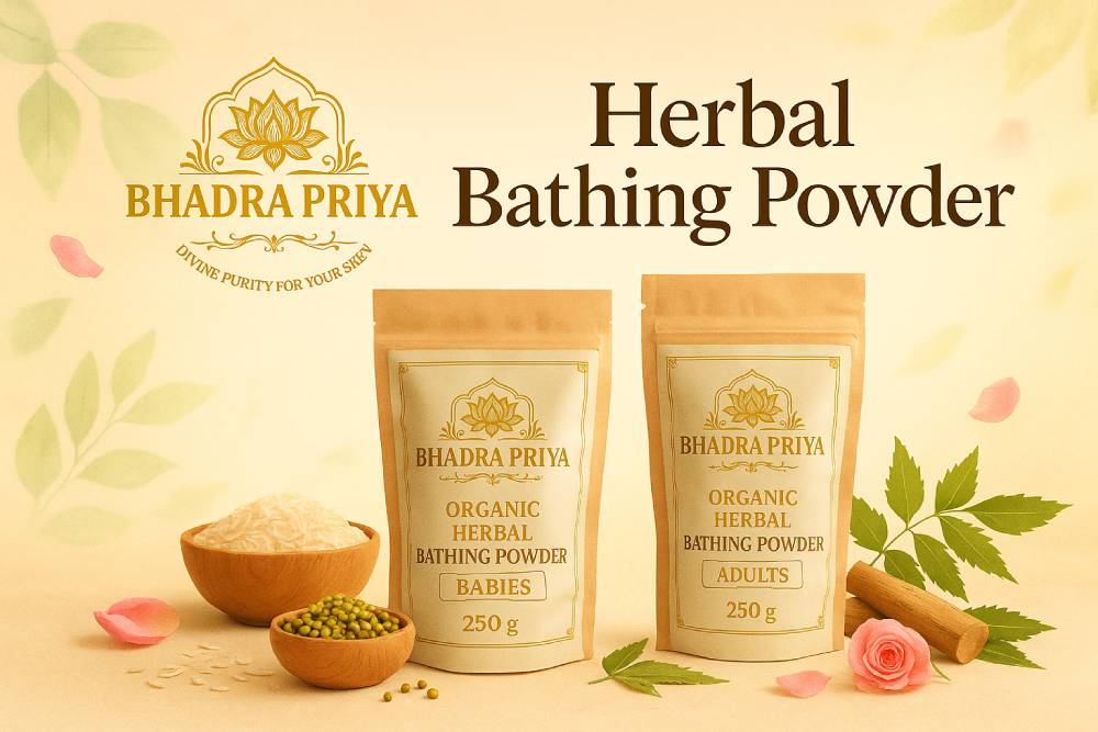 Organic Herbal Bathing Powder Ad